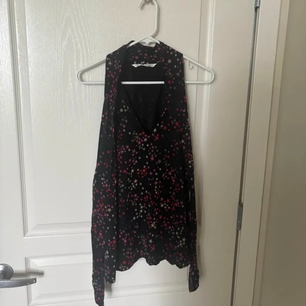 Trina Turk silk star print blouse